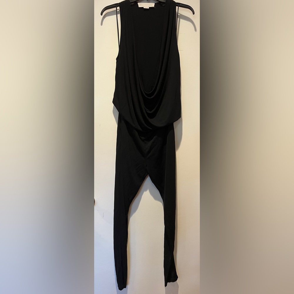 Stella McCartney Draped Cowl Neck Black Jumpsuit Size 44 (8-10 US)